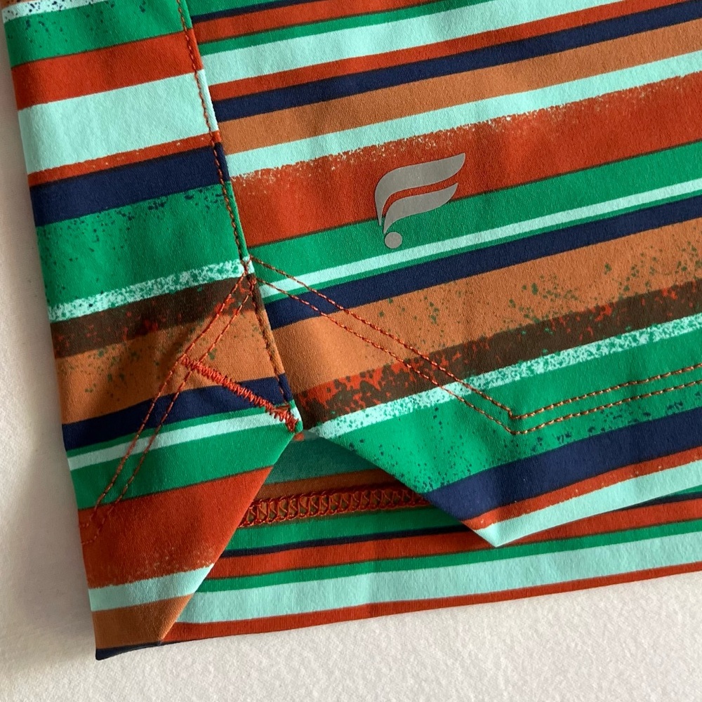 Fabletics The One‎ Short M Stripe Iron Earth Athletic Golf Training Multicolored - Picture 9 of 9